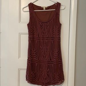 NWOT Staring at Stars Crochet Dress in Maroon